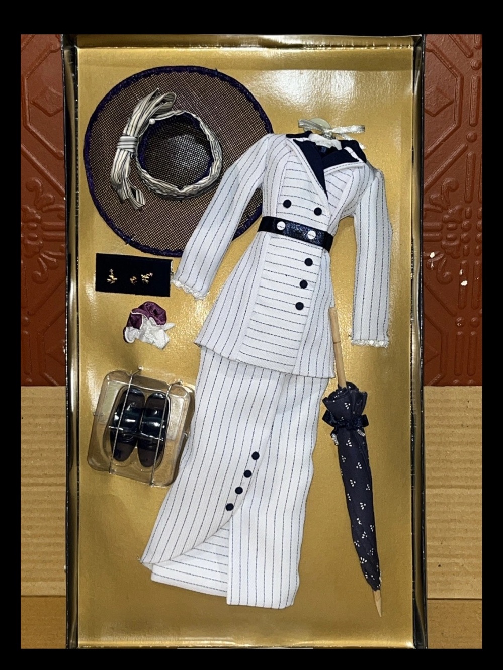 Franklin Mint Doll Rose Titanic Boarding Suit  Pin Strip For 16" Vinyl Doll